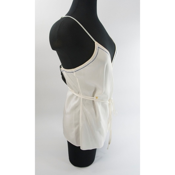 Rag & Bone Chalk Cream Silk Lina Wrap Cami Tank 4 - Picture 4 of 7